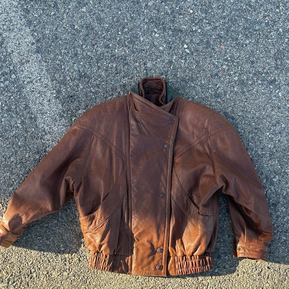 Vintage 90’s Adventure Bound light brown leather jacket - Picture 3 of 6